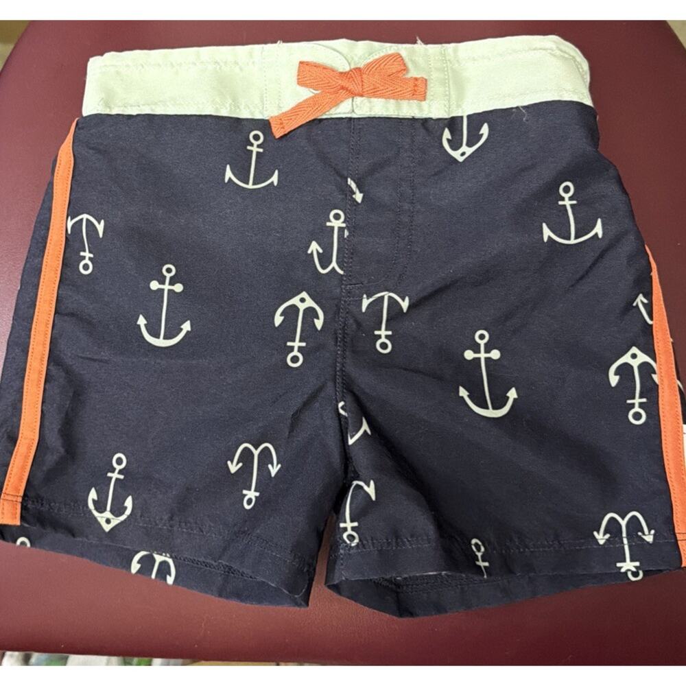 Gerber Boys Anchor Swim Trunks Navy 2T New